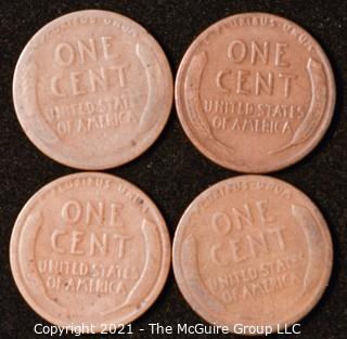 Numismatic: U.S. Coins: (4) Wheat Cents