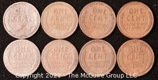 Numismatic: U.S. Coins: (8) Wheat Cents