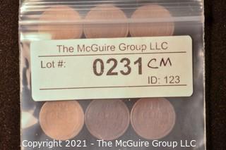 Numismatic: U.S. Coins: (9) Wheat Cents