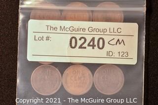 Numismatic: U.S. Coins: (9) Wheat Cents