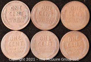 Numismatic: U.S. Coins: (6) Wheat Cents