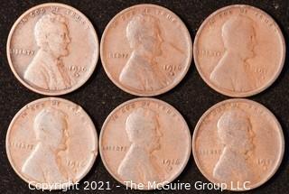 Numismatic: U.S. Coins: (6) Wheat Cents