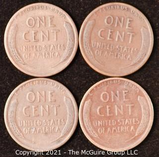 Numismatic: U.S. Coins: (4) Wheat Cents