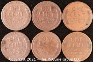 Numismatic: U.S. Coins: (6) Wheat Cents