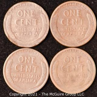 Numismatic: U.S. Coins: (4) Wheat Cents