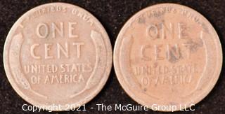 Numismatic: U.S. Coins: (2) Wheat Cents