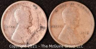 Numismatic: U.S. Coins: (2) Wheat Cents