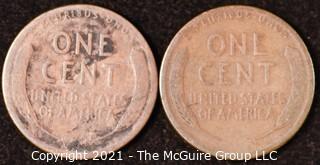 Numismatic: U.S. Coins: (2) Wheat Cents