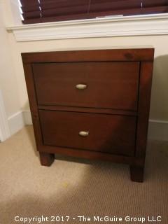 Pair of bedside chests; each 22W x 16D x 24"T 