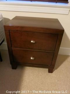 Pair of bedside chests; each 22W x 16D x 24"T 