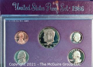 Numismatic: U.S. Coins: 1986 Proof Coin Set