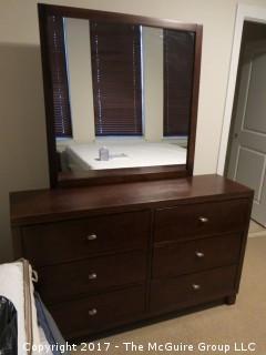 Double Dresser with Attached Mirror (40 x 40")