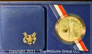 Numismatic: U.S. Coins: 1986 U.S. Liberty Coin with presentation box