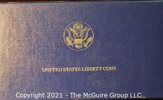 Numismatic: U.S. Coins: 1986 U.S. Liberty Coin with presentation box