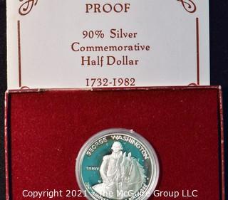 Numismatic: U.S. Coins: 1732-1982 Commemorative Silver Half Dollar with box