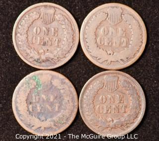 Numismatic: U.S. Coins: (4) Indian Head Cents