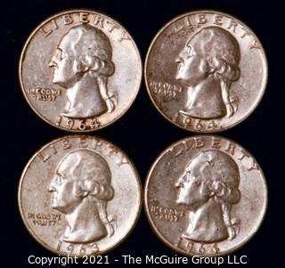 Numismatic: U.S. Coins: (4) Washington Silver Quarters