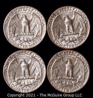 Numismatic: U.S. Coins: (4) Washington Silver Quarters  