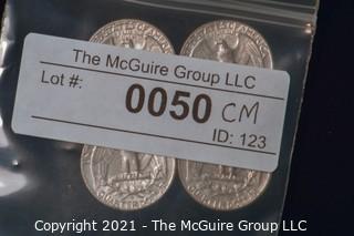 Numismatic: U.S. Coins: (4) Washington Silver Quarters  