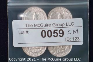 Numismatic: U.S. Coins: (4) Washington Silver Quarters