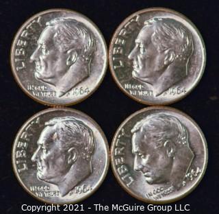 Numismatic: U.S. Coins: (4) Roosevelt Silver Dimes