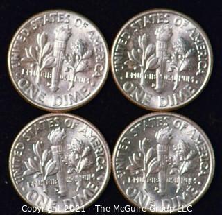 Numismatic: U.S. Coins: (4) Roosevelt Silver Dimes