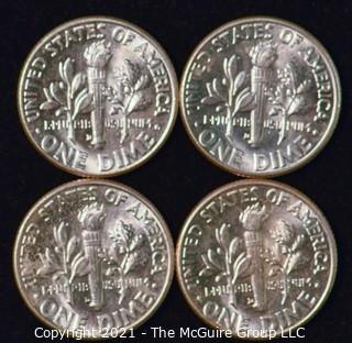 Numismatic: U.S. Coins: (4) Roosevelt Silver Dimes