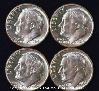 Numismatic: U.S. Coins: (4) Roosevelt Silver Dimes