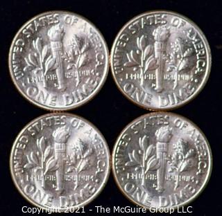 Numismatic: U.S. Coins: (4) Roosevelt Silver Dimes