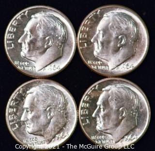 Numismatic: U.S. Coins: (4) Roosevelt Silver Dimes