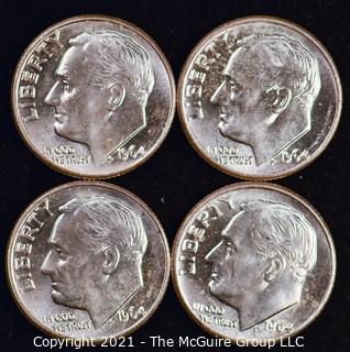 Numismatic: U.S. Coins: (4) Roosevelt Silver Dimes