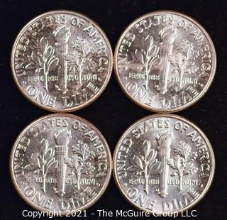 Numismatic: U.S. Coins: (4) Roosevelt Silver Dimes