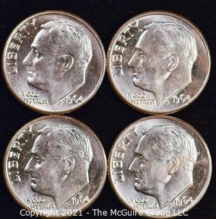 Numismatic: U.S. Coins: (4) Roosevelt Silver Dimes