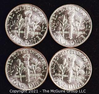 Numismatic: U.S. Coins: (4) Roosevelt Silver Dimes