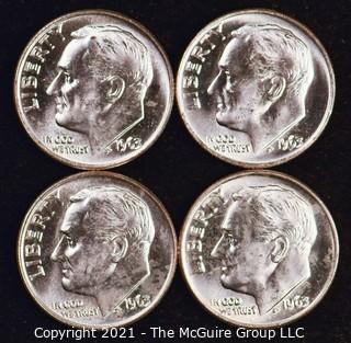 Numismatic: U.S. Coins: (4) Roosevelt Silver Dimes