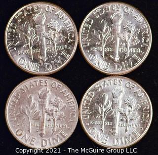 Numismatic: U.S. Coins: (4) Roosevelt Silver Dimes