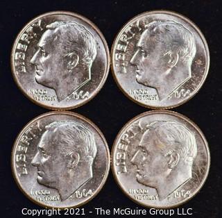 Numismatic: U.S. Coins: (4) Roosevelt Silver Dimes