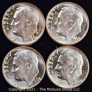 Numismatic: U.S. Coins: (4) Roosevelt Silver Dimes