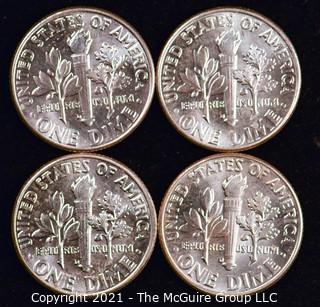 Numismatic: U.S. Coins: (4) Roosevelt Silver Dimes