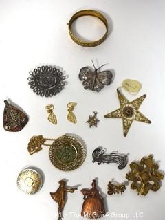 Collection of Vintage Metal Jewelry.