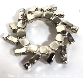 Group of Vintage Rhinestone Costume Jewelry.  One Marked Sterling. 