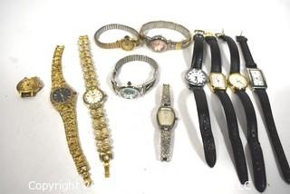 Group of Eleven (11) Wrist Watches Includes Timex and Waltham.  Untested.  