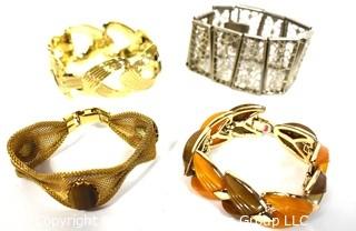 Four Retro Costume Jewelry Brackets. 