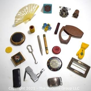 Antique Junk Drawer Trinket Items.  