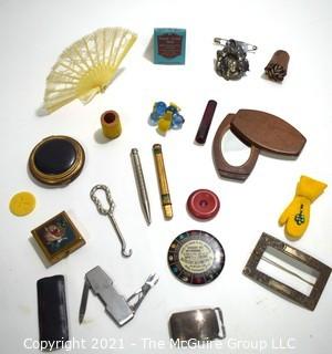 Antique Junk Drawer Trinket Items.  