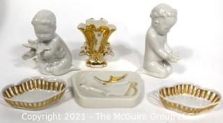 Collection of White Porcelain Decorative Items.  Includes Bing And Grondahl.