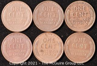 Numismatic: U.S. Coins: (6) Lincoln Wheat Cents