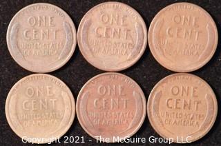 Numismatic: U.S. Coins: (6) Wheat Cents