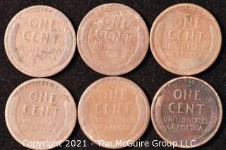 Numismatic: U.S. Coins: (6) Wheat Cents