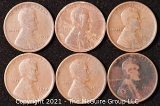 Numismatic: U.S. Coins: (6) Wheat Cents